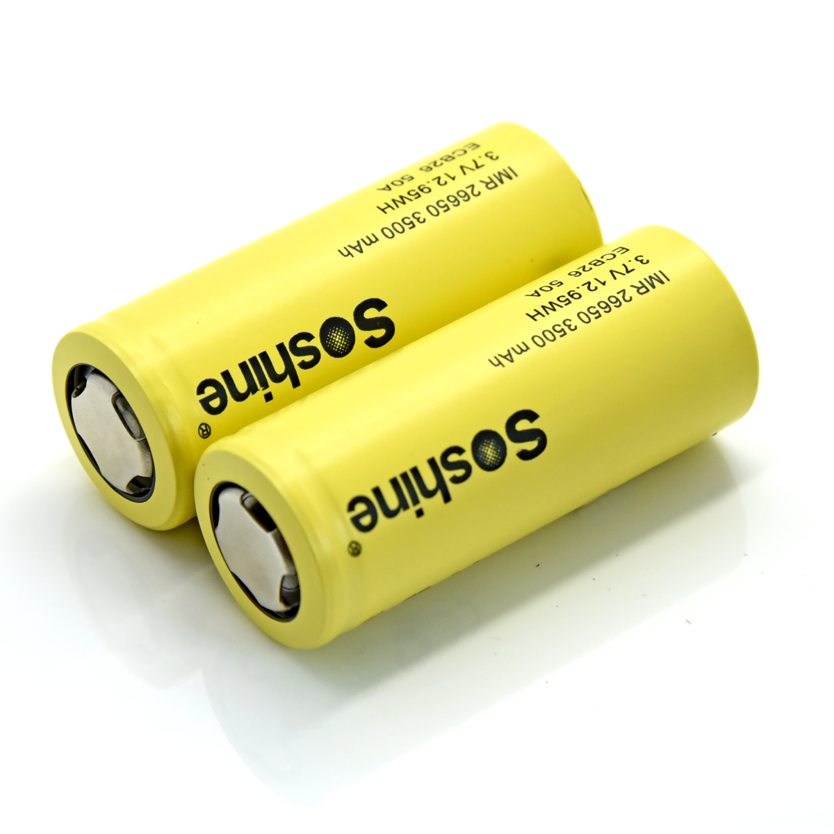 26650 Soshine ECB26 50A 3500mAh Flat Top High Drain Battery