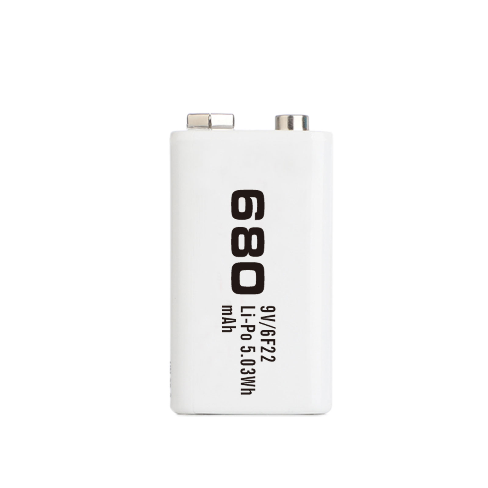 Soshine 9V 6F22 Li-po Rechargeable Battery: 680mAh 7.4V