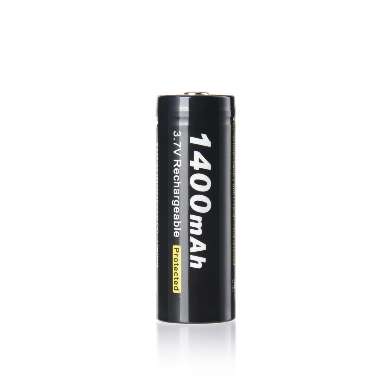 Soshine Li-ion 18500 Battery With Protected: 3.7V 1400mAh